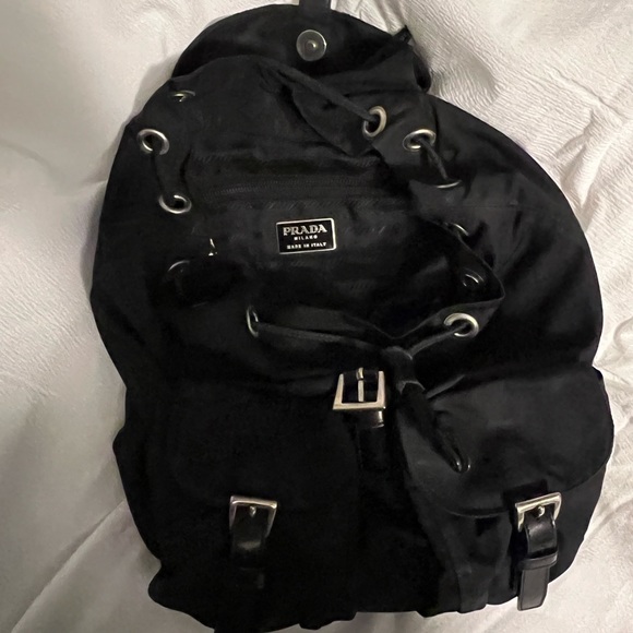 Vintage Prada Black Nylon Tessuto Backpack - Picture 8 of 8